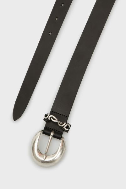 LEATHER BELT WITH CHAIN