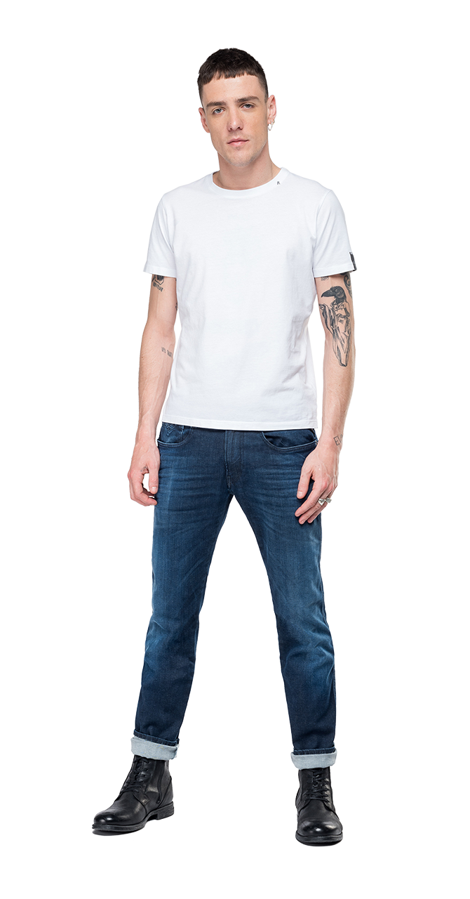 SLIM FIT HYPERFLEX ANBASS JEANS CLOUDS