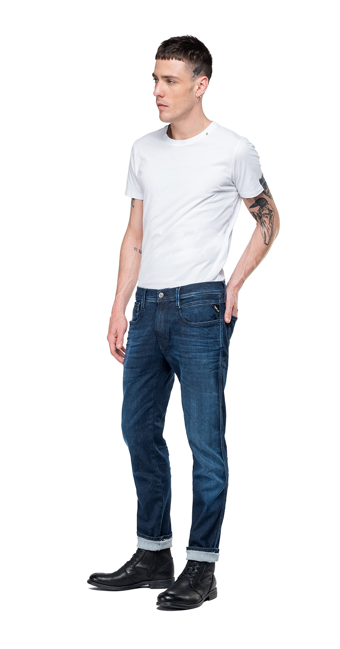 SLIM FIT HYPERFLEX ANBASS JEANS CLOUDS