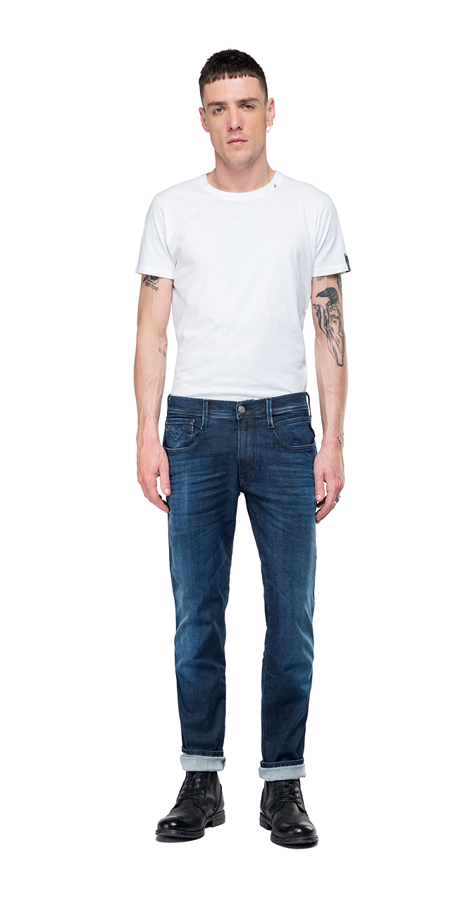 SLIM FIT HYPERFLEX ANBASS JEANS CLOUDS