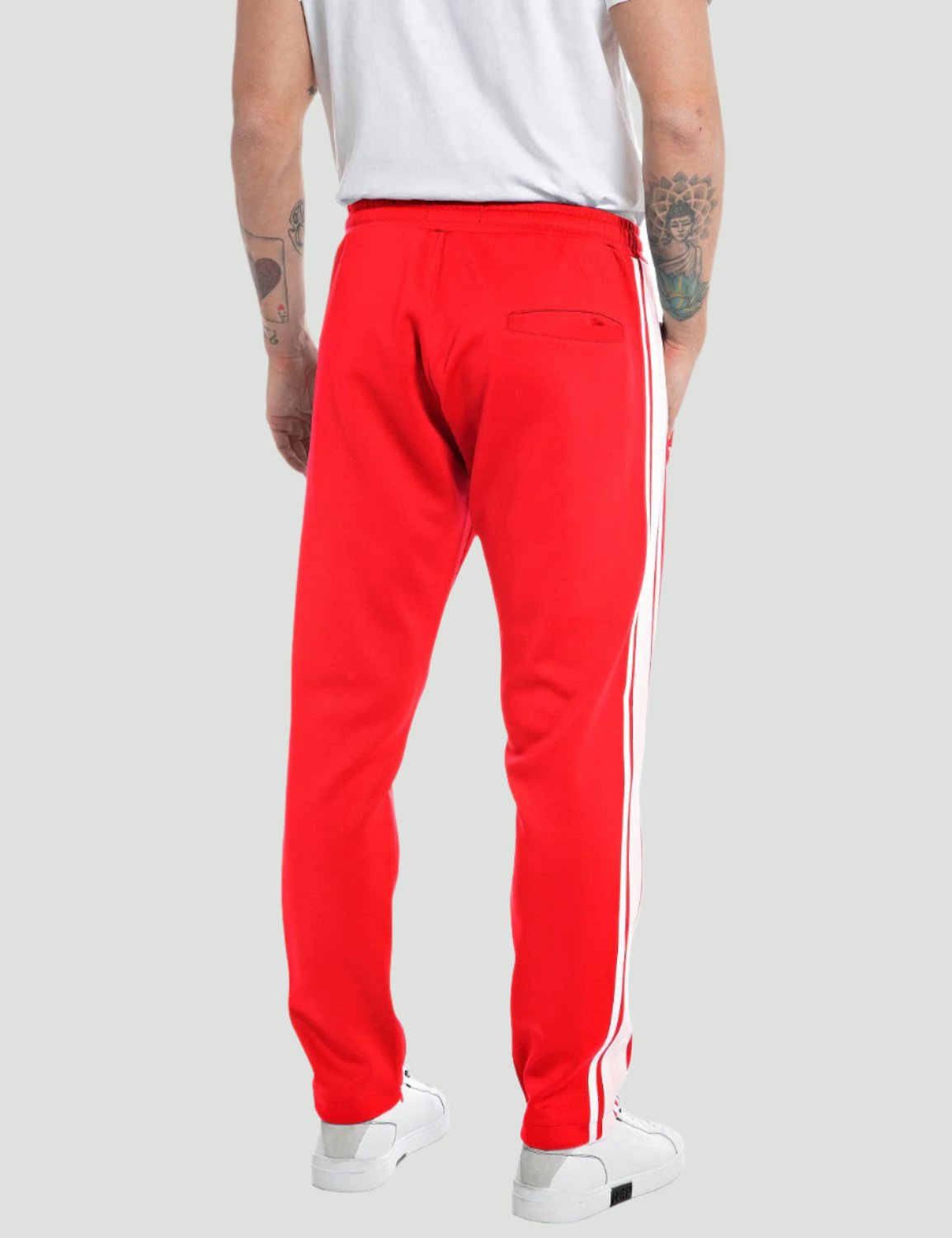 JOGGER TROUSERS WITH CONTRASTING-COLOURED BANDS