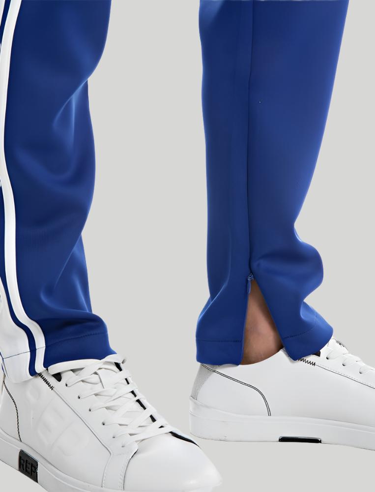 JOGGER TROUSERS WITH CONTRASTING-COLOURED BANDS