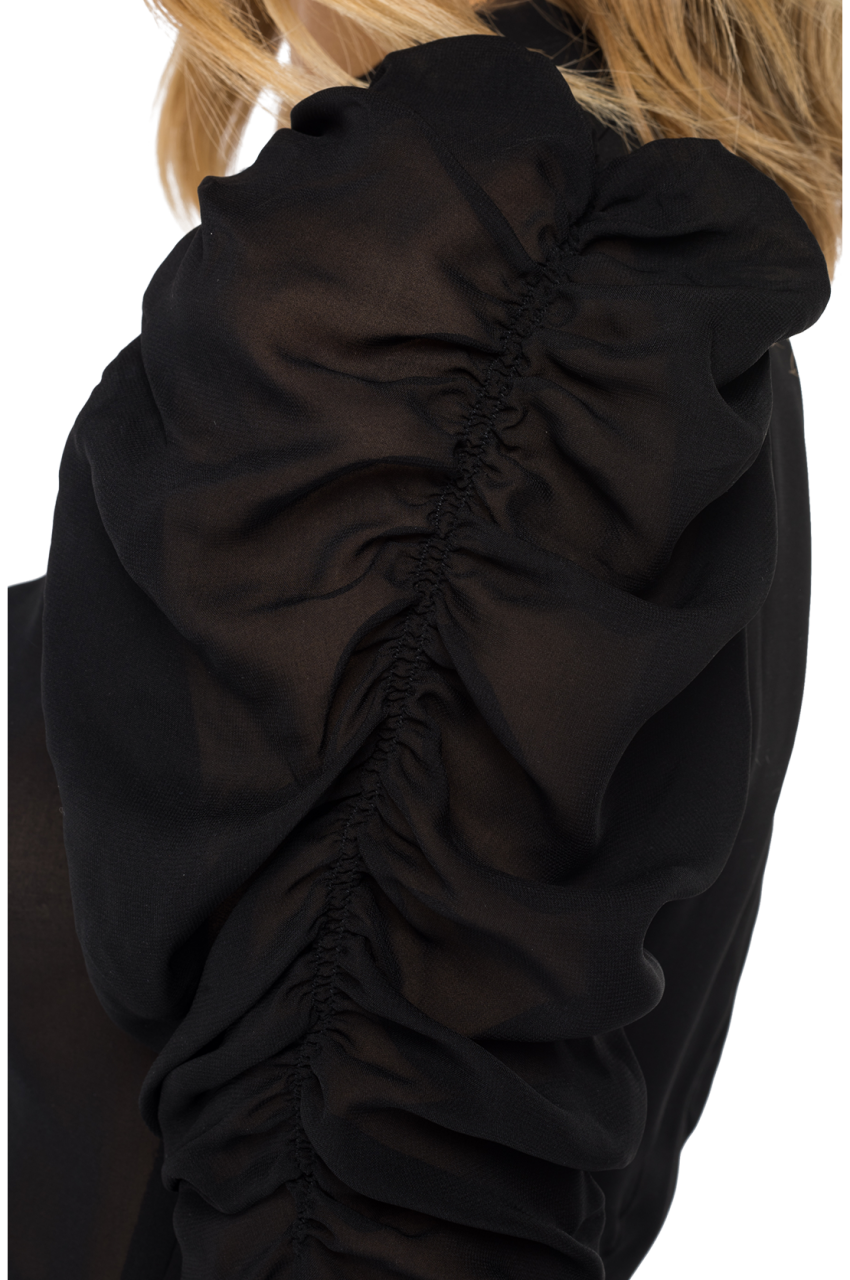 CHIFFON SHIRT WITH GATHERINGS