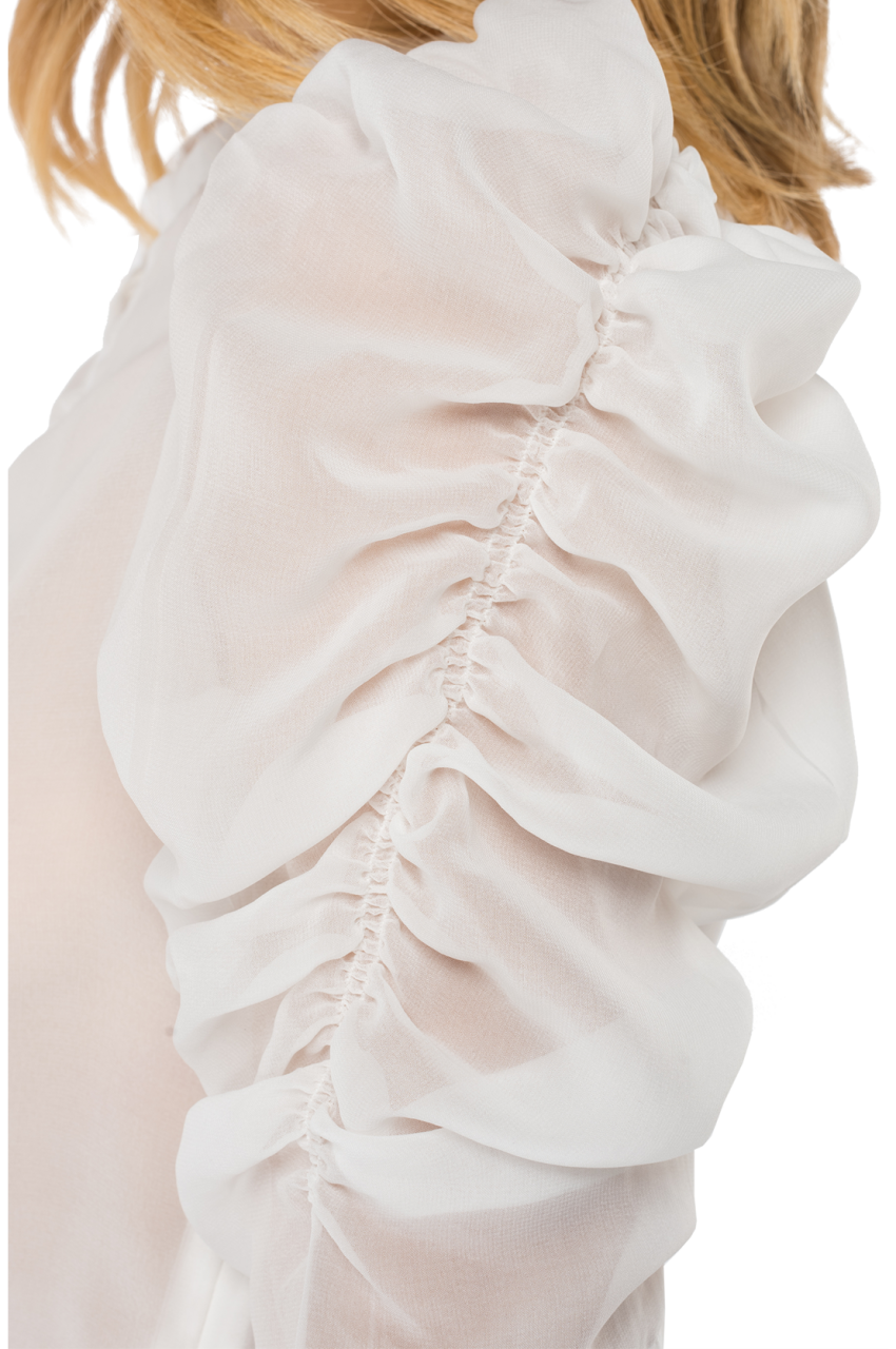 CHIFFON SHIRT WITH GATHERINGS