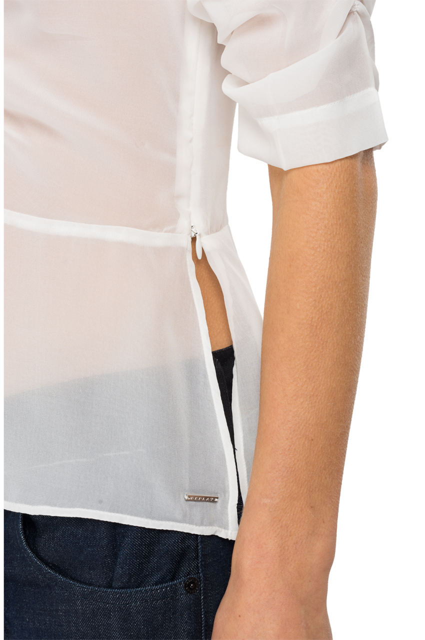 CHIFFON SHIRT WITH GATHERINGS