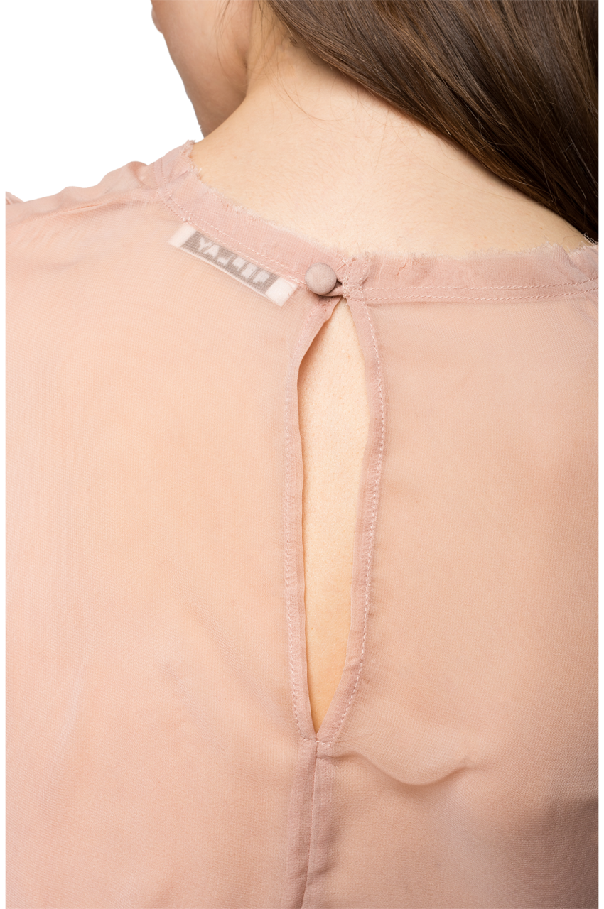 CHIFFON SHIRT WITH GATHERINGS