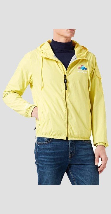 RECYCLED NYLON JACKET WITH HOOD