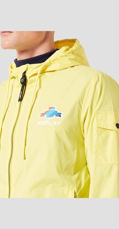 RECYCLED NYLON JACKET WITH HOOD