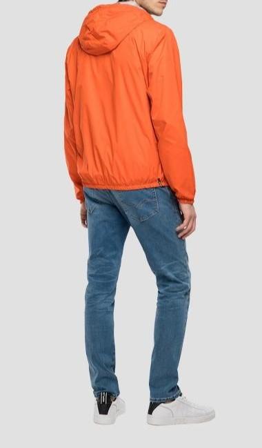 RECYCLED NYLON JACKET WITH HOOD