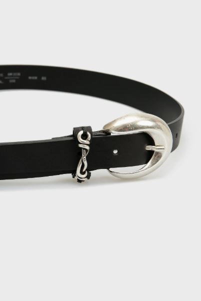 LEATHER BELT WITH CHAIN
