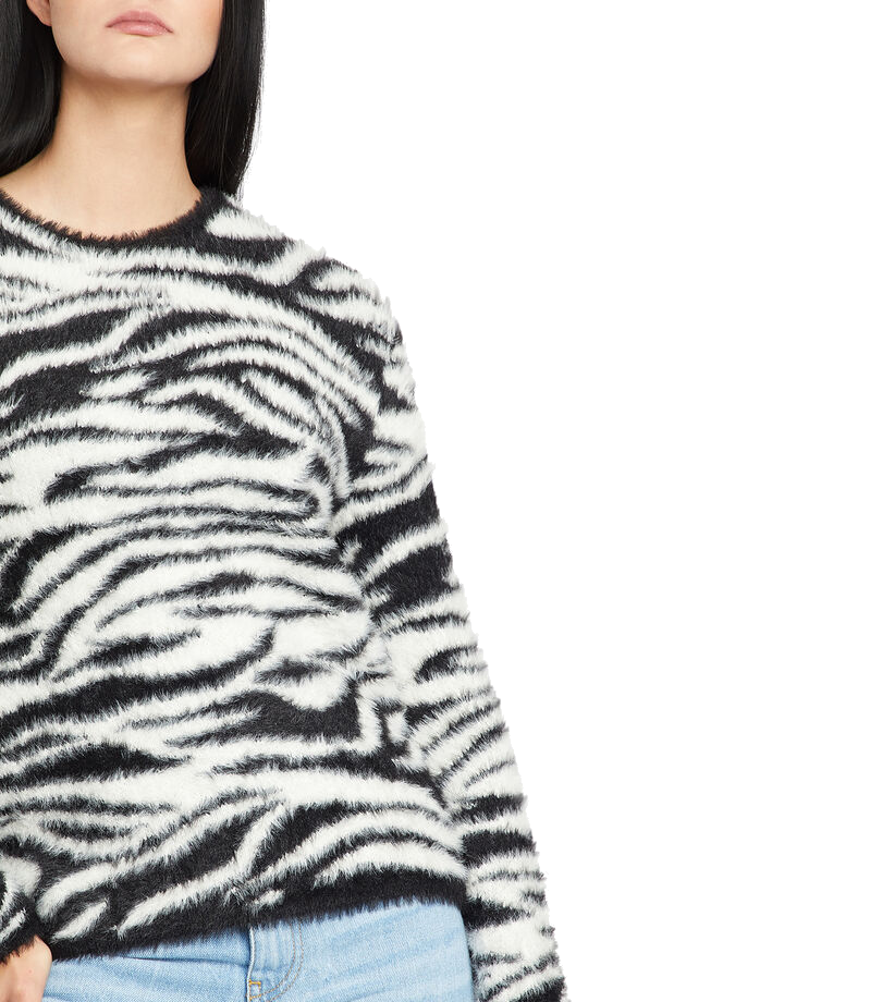 REPLAY SWEATER LEOPARD EFFECT BLACK WHITE L