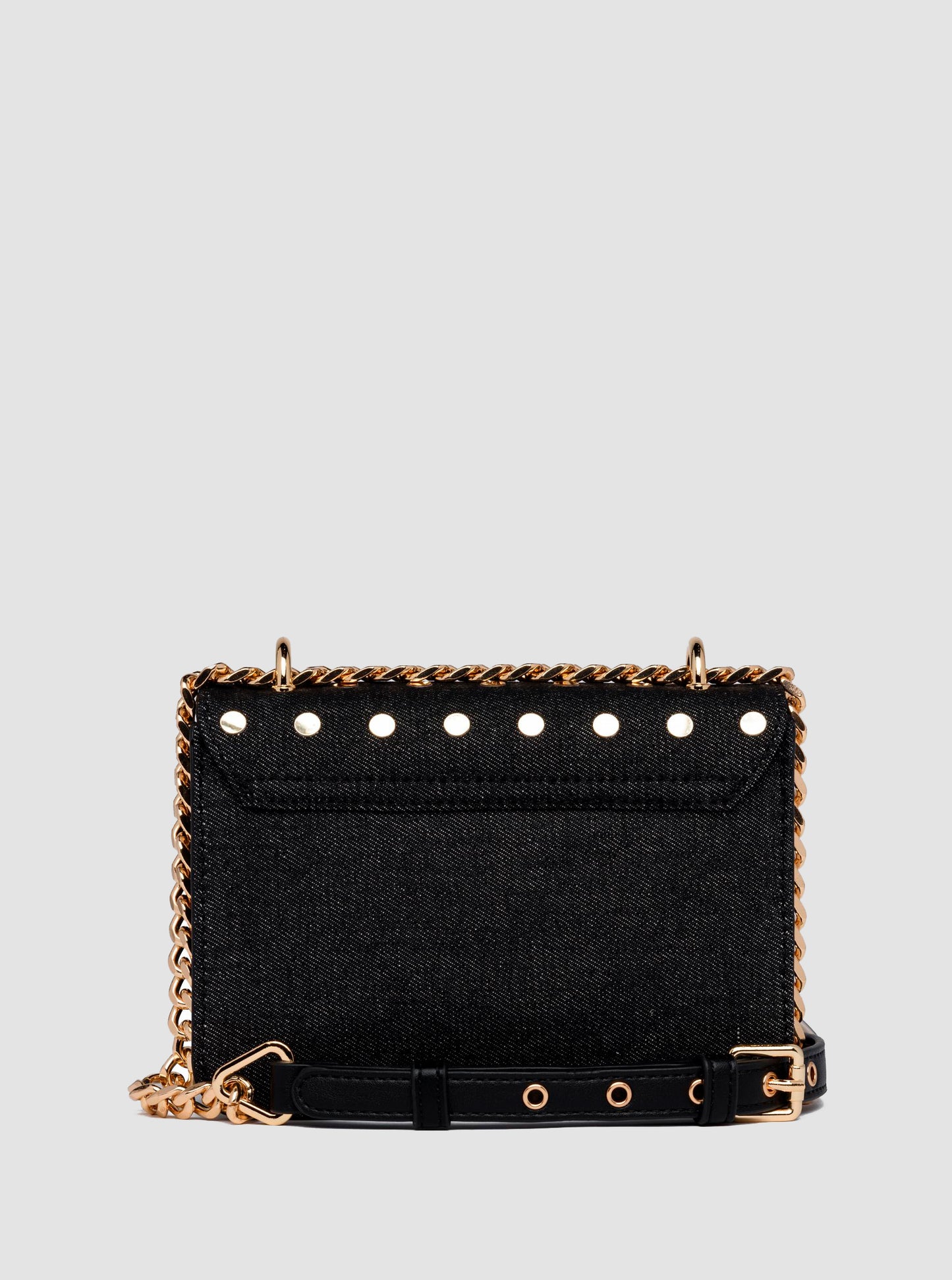 DENIM CROSSBODY BAG WITH STUDS