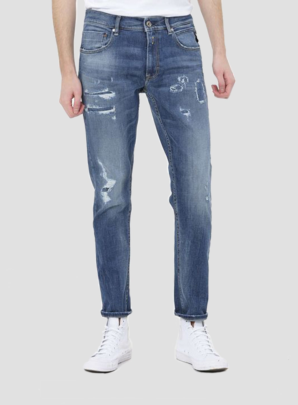 SLIM FIT MICKYM BROKEN EDGE JEANS