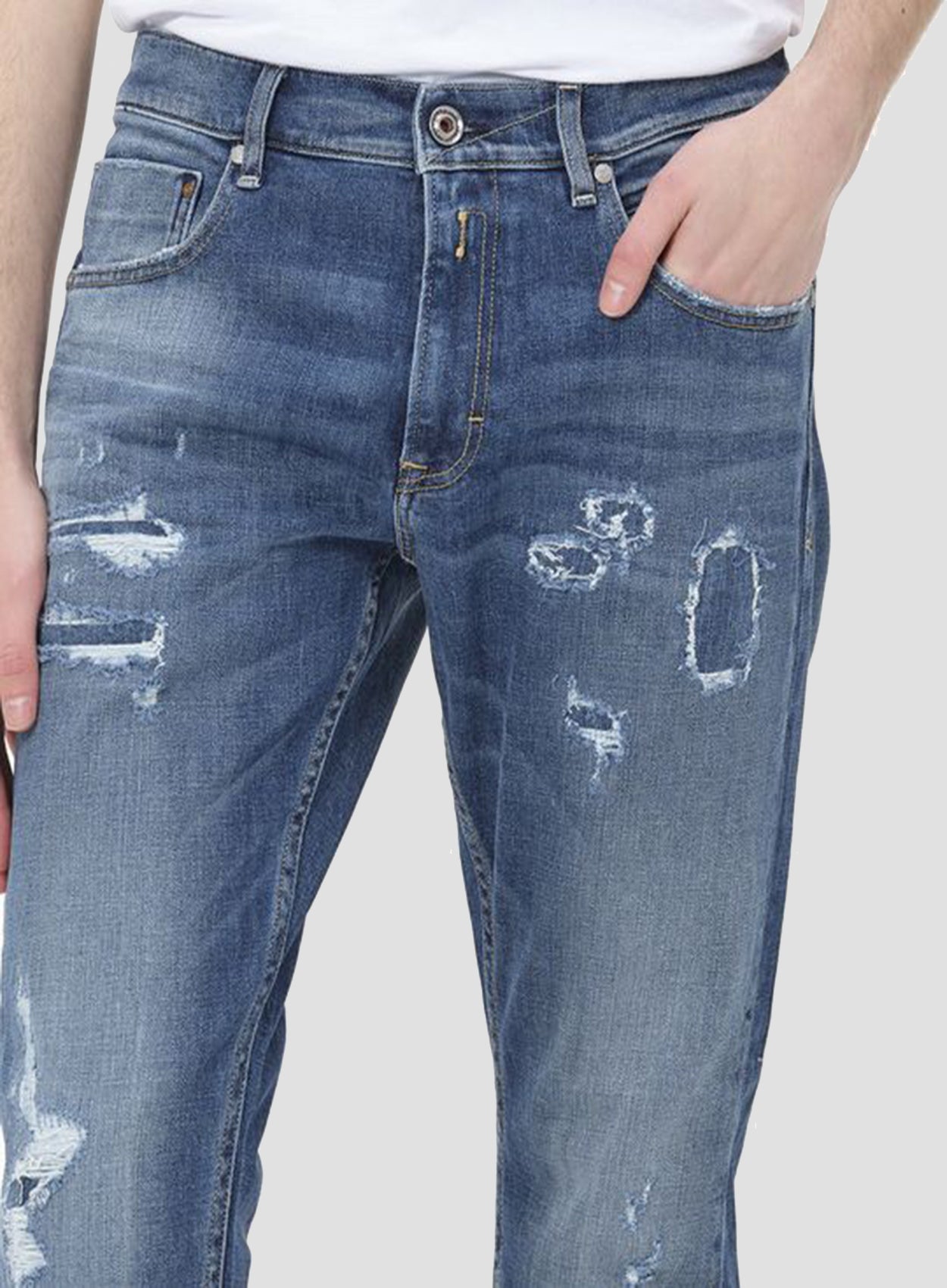 SLIM FIT MICKYM BROKEN EDGE JEANS