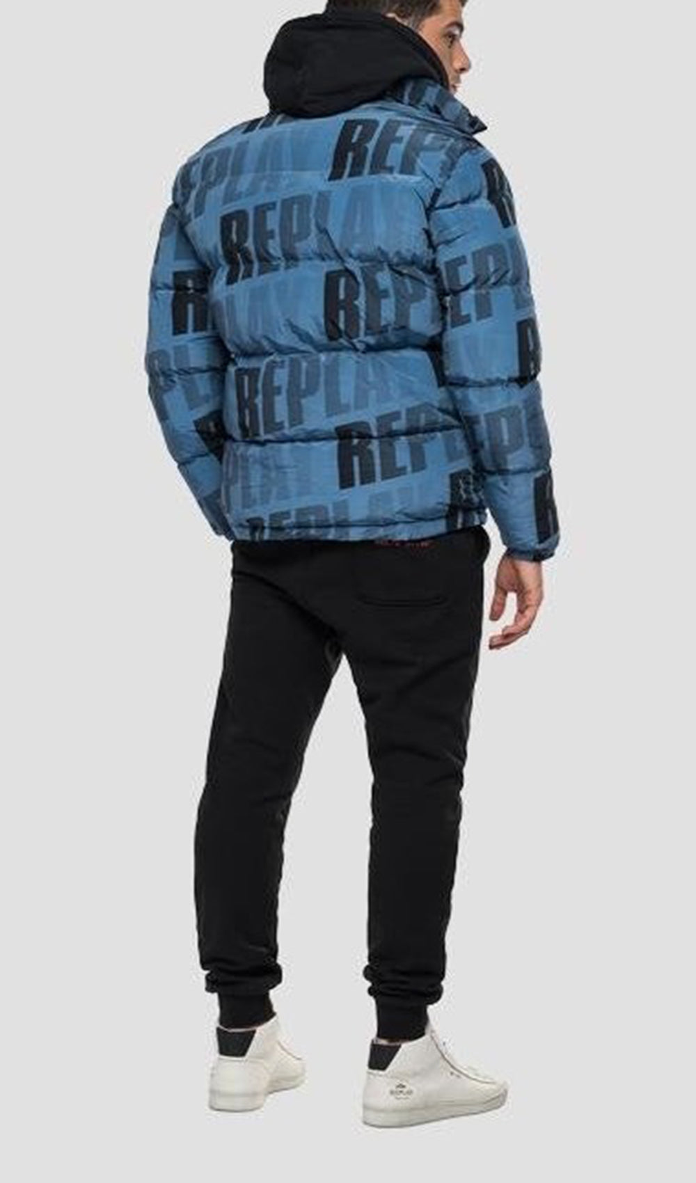 PADDED JACKET WITH REPLAY MULTI LOGO