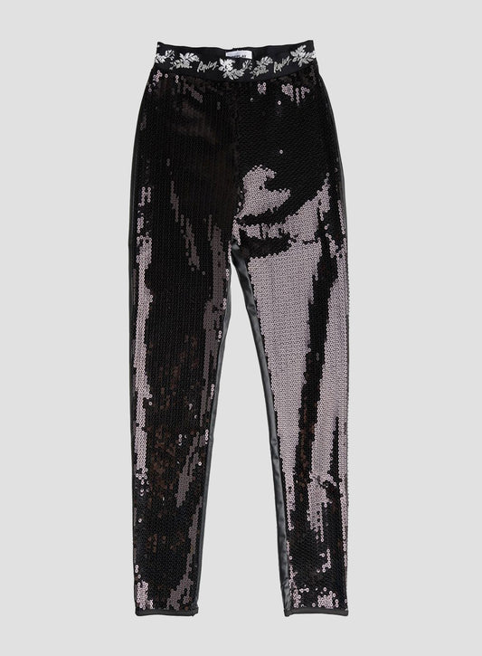 STRETCH LEGGINGS WITH SEQUINS