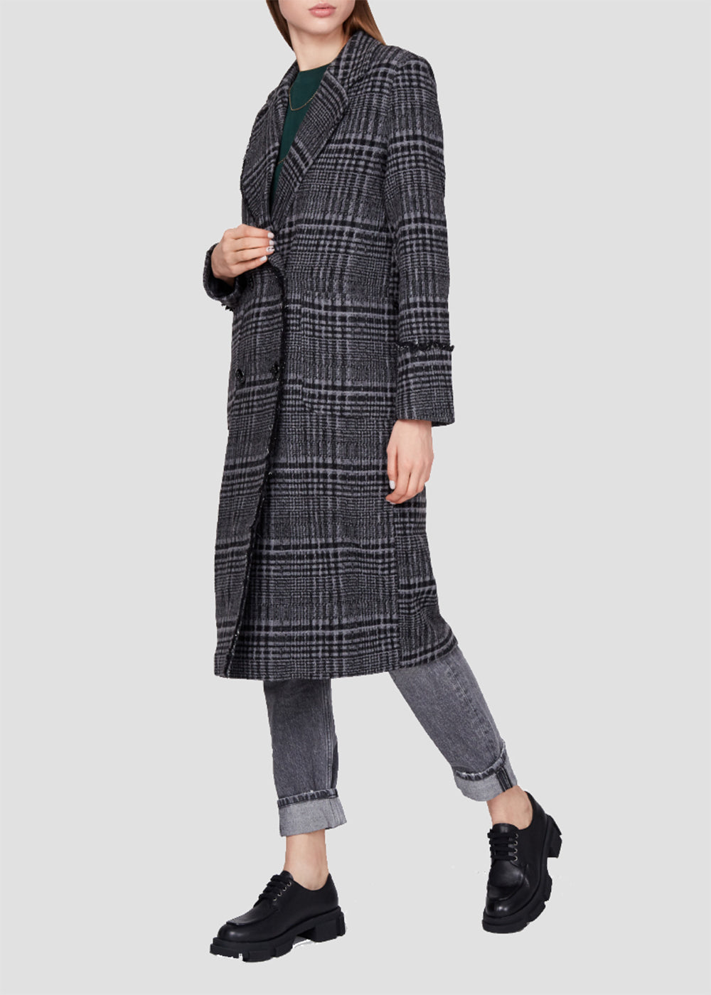 Gray wool blend coat best sale