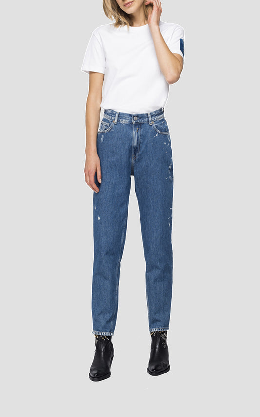 TAPERED FIT HIGH WAIST KILEY ROSE LABEL JEANS