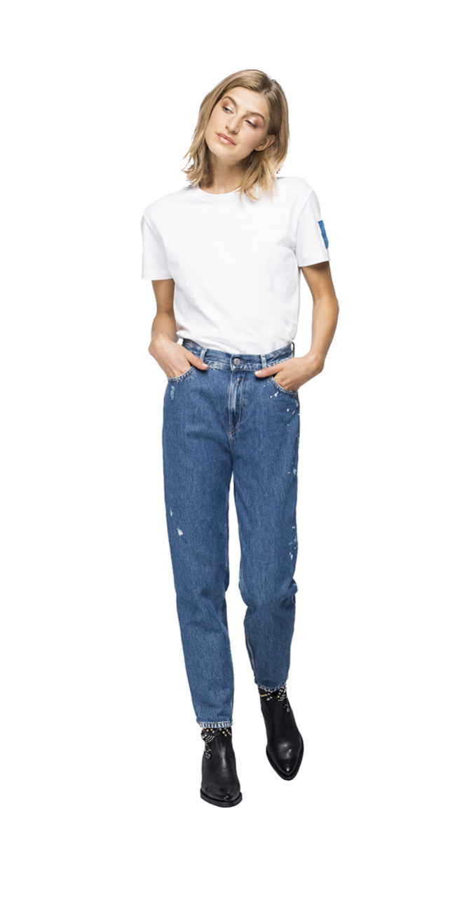TAPERED FIT HIGH WAIST KILEY ROSE LABEL JEANS