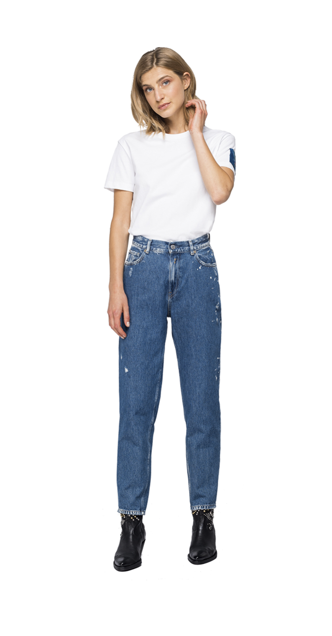 TAPERED FIT HIGH WAIST KILEY ROSE LABEL JEANS