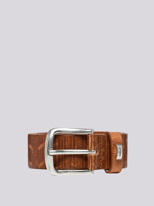 REPLAY BRUSHED LEATHER BELT