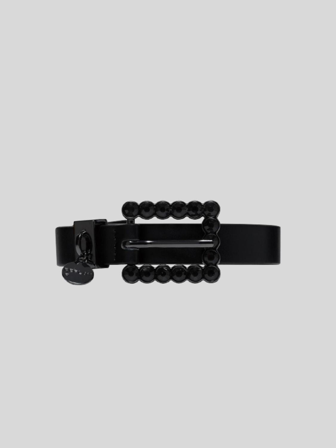 BELT WITH CHARM AND RHINESTONE BUCKLE