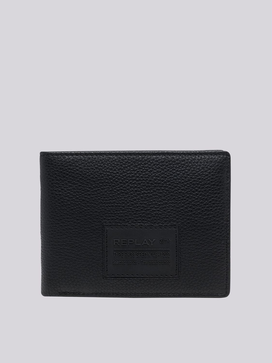 SOLID-COLOURED WALLET IN HAMMERED LEATHER