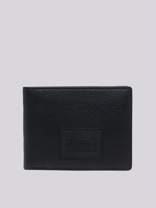 SOLID-COLOURED WALLET IN HAMMERED LEATHER