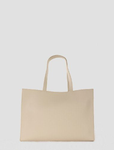 LAMINATED SHOPPER WITH WEAVED PATTERN AND STUDS