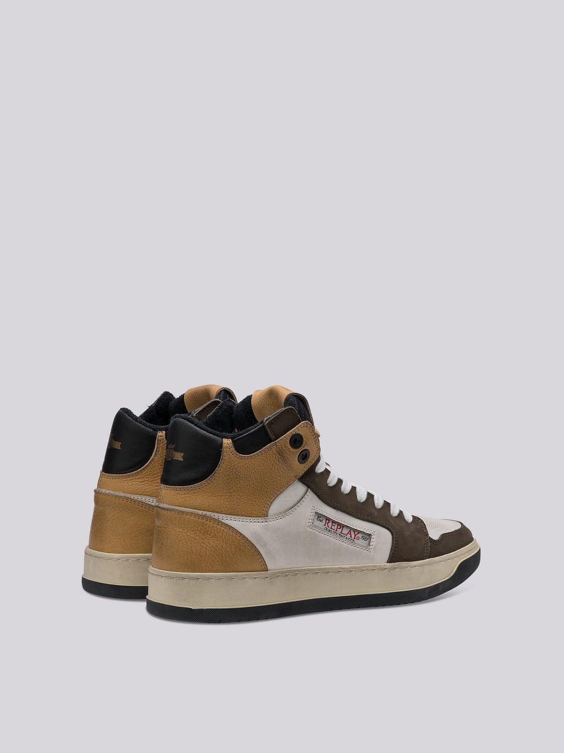 RELOAD BICOLOR MID-CUT SNEAKERS IN LEATHER