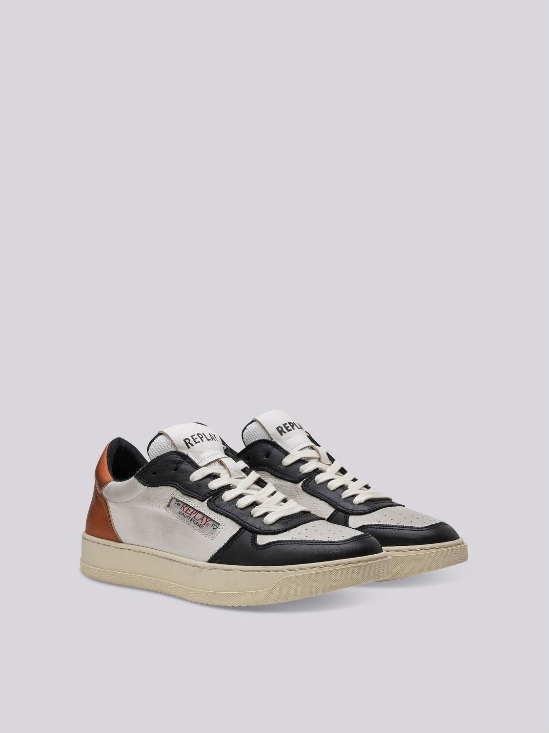 RELOAD MIX LEATHER SNEAKERS WITH LACES