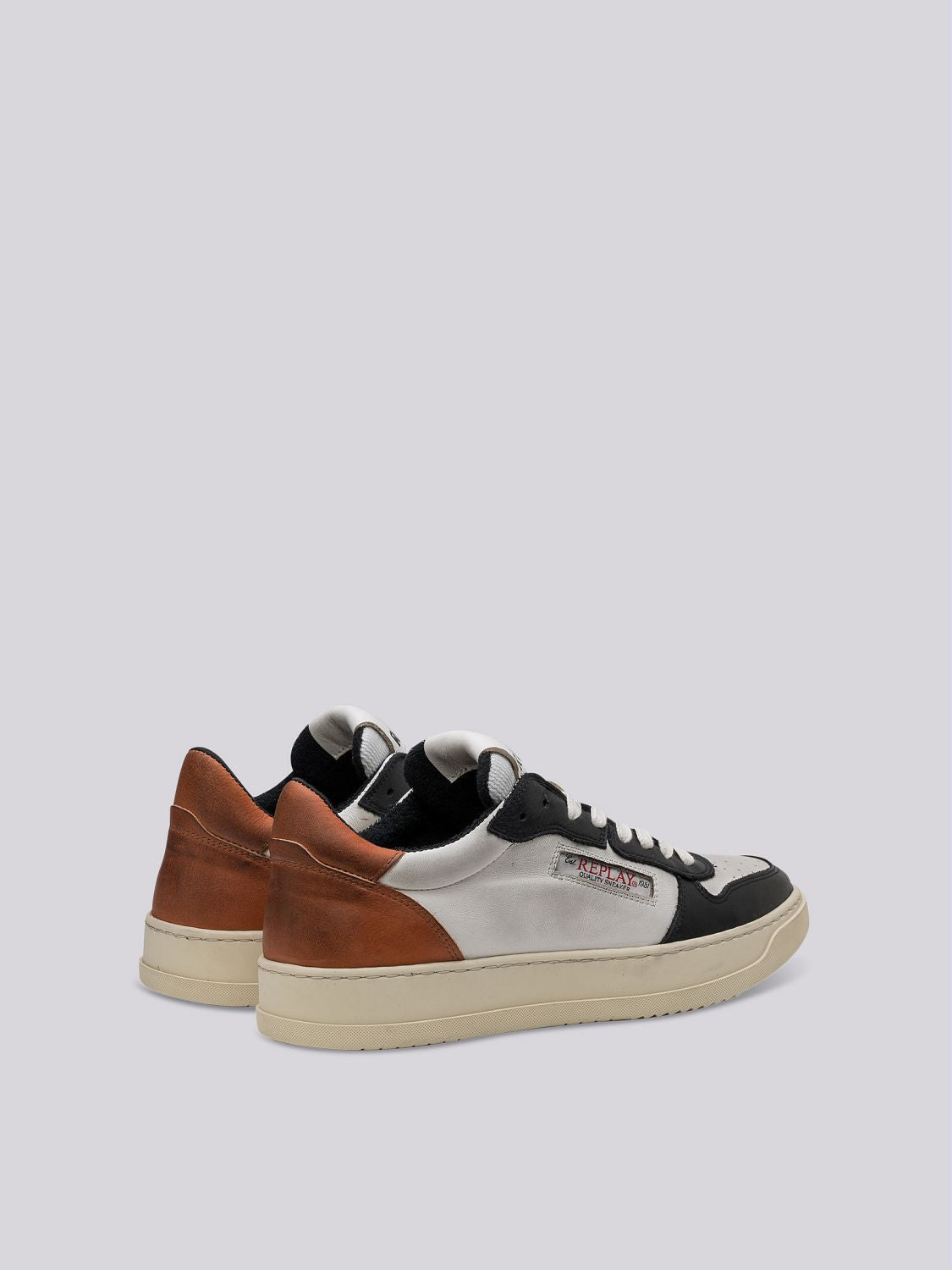 RELOAD MIX LEATHER SNEAKERS WITH LACES