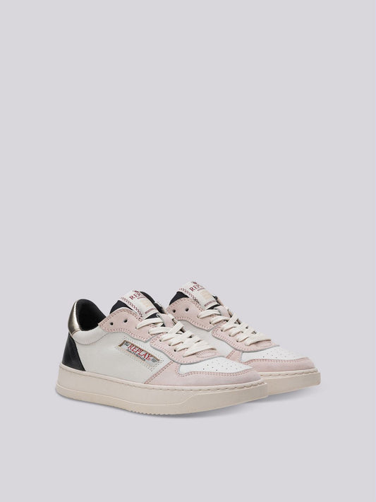 RELOAD W HARLEQUIN LEATHER SNEAKERS WITH LACES