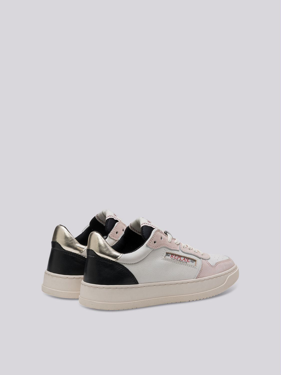 RELOAD W HARLEQUIN LEATHER SNEAKERS WITH LACES