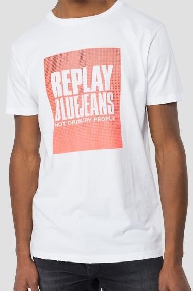 REPLAY BLUE JEANS NOT ORDINARY PEOPLE CREWNECK T-SHIRT