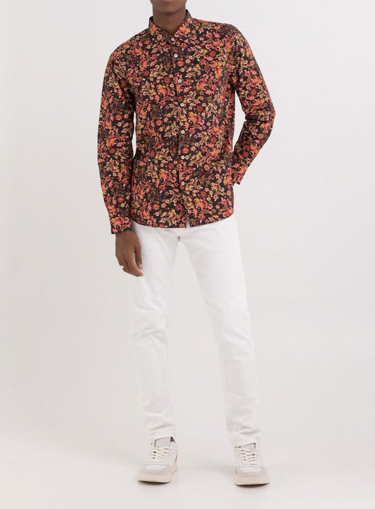 POPLIN FOLK SHIRT WITH POCKET