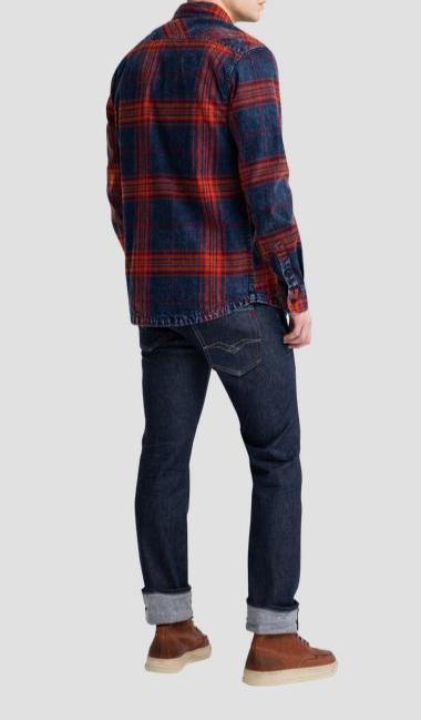 COTTON TWILL CHECKED SHIRT