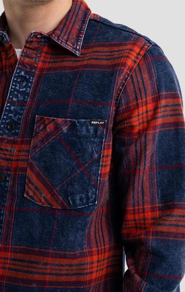 COTTON TWILL CHECKED SHIRT
