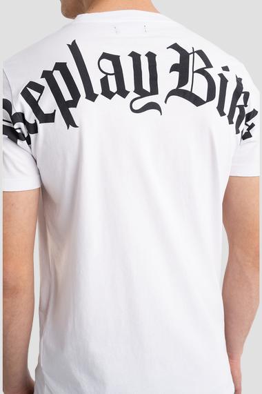 JERSEY T-SHIRT WITH BIKER PRINT
