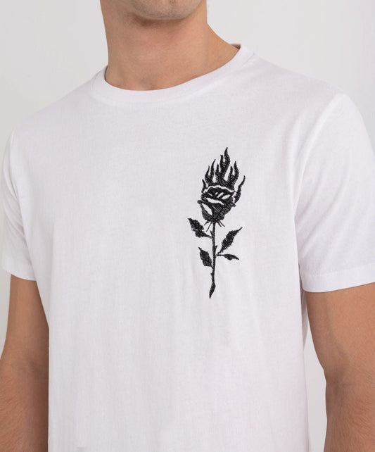 T-SHIRT WITH ROSE PRINT