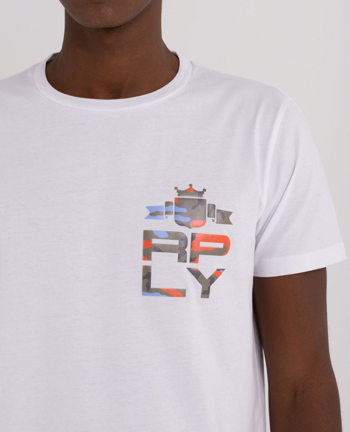 CAMOUFLAGE T-SHIRT WITH ARCHIVE LOGO