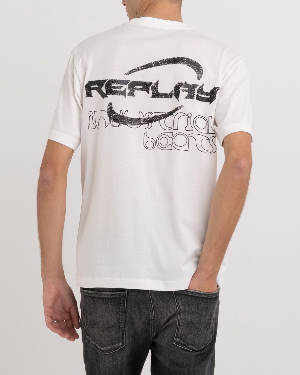 JERSEY T-SHIRT WITH INDUSTRIAL BEATS PRINT