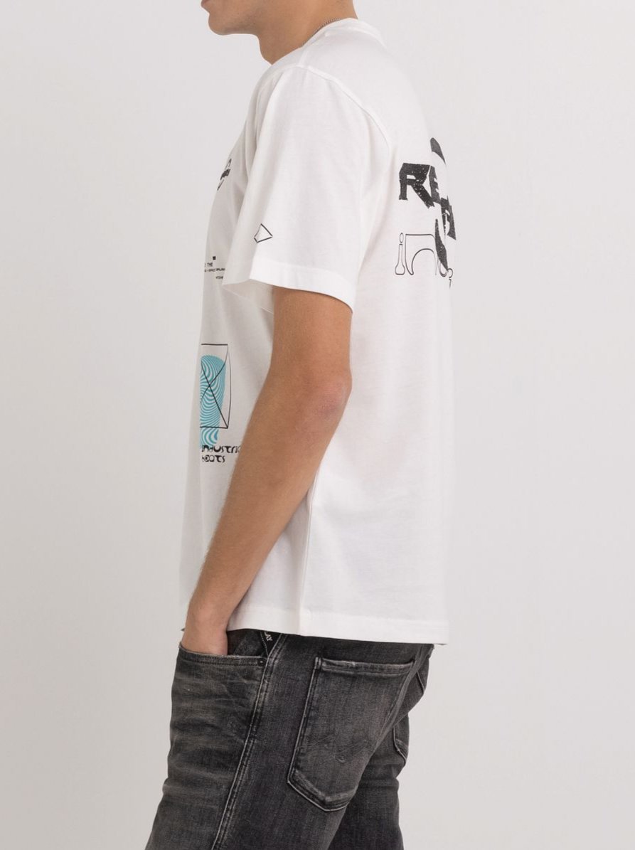 JERSEY T-SHIRT WITH INDUSTRIAL BEATS PRINT