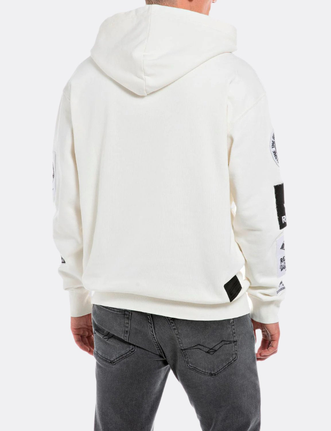 HOODIE WITH BIKER PATCH