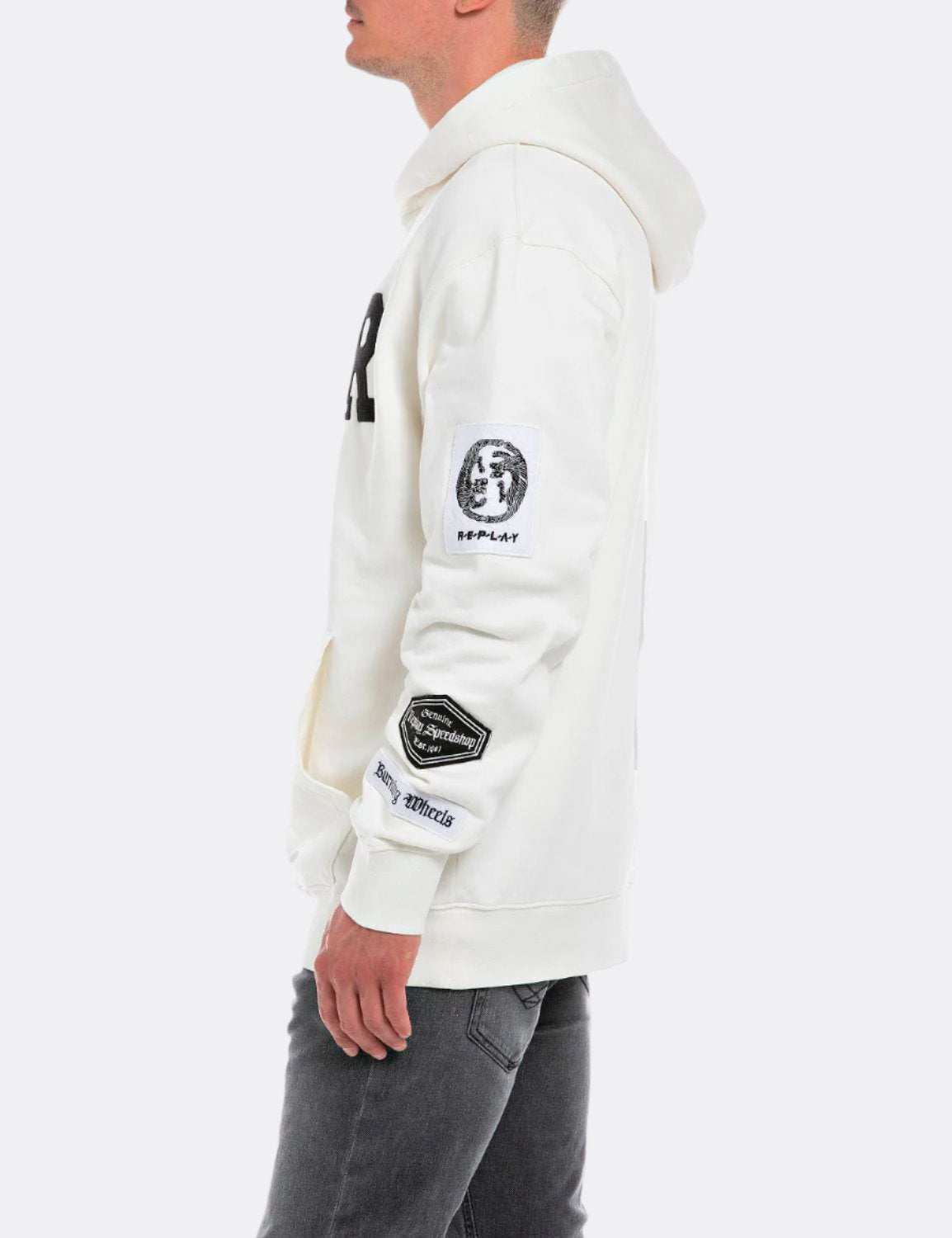 HOODIE WITH BIKER PATCH