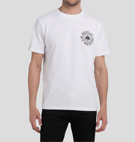T-SHIRT WITH MOTORCYCLE CLUB PRINT