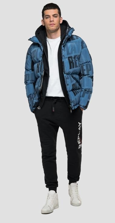 PADDED JACKET WITH REPLAY MULTI LOGO