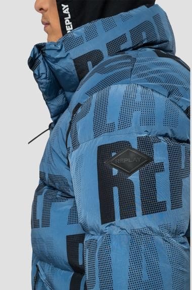 PADDED JACKET WITH REPLAY MULTI LOGO