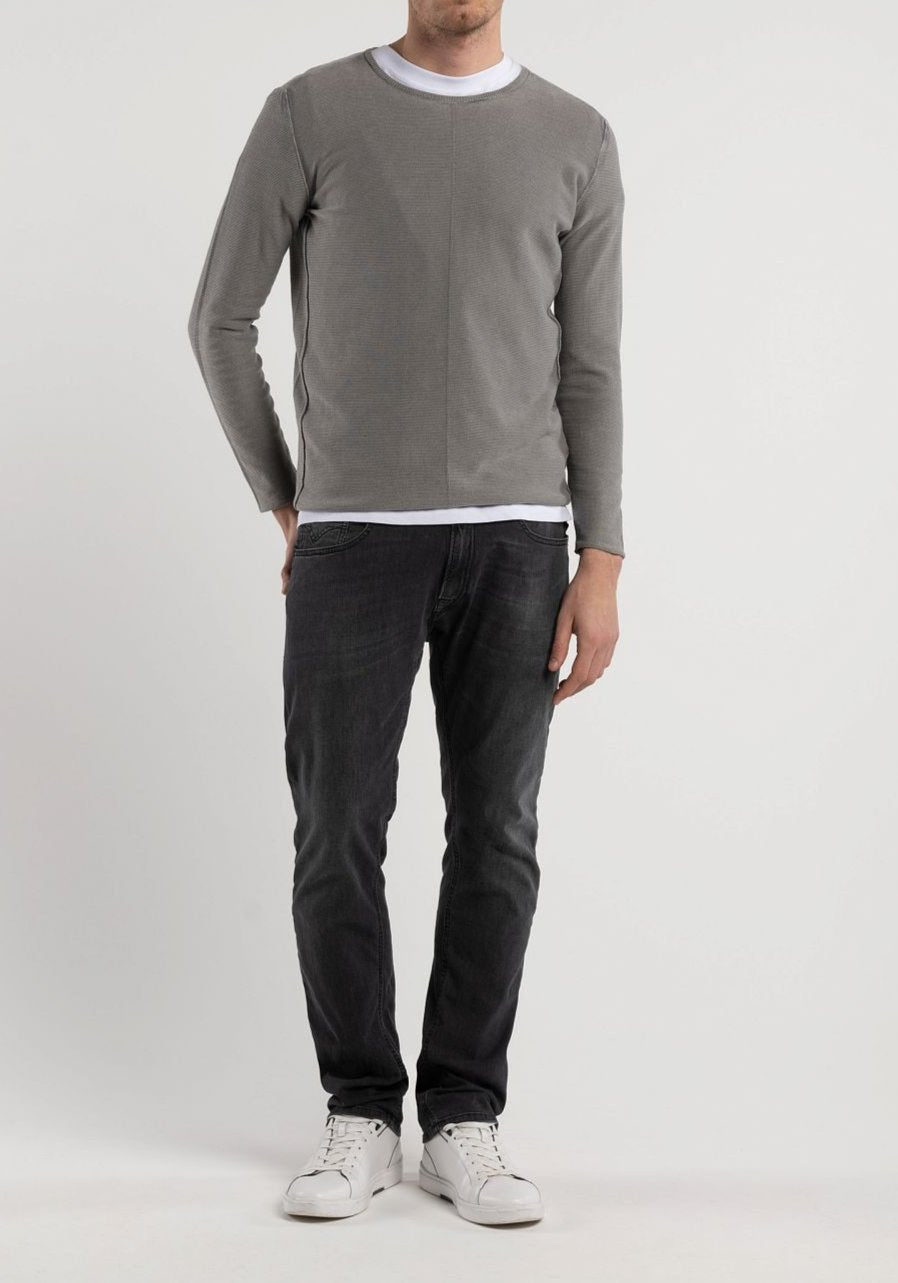 COTTON SWEATER WITH ROUND NECK ESSENTIAL