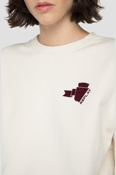 REPLAY SWEATSHIRT WITH PADDED SHOULDER STRAPS